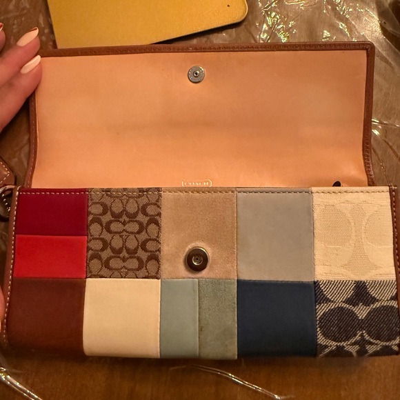 Coach Multicolor Patchwork Wallet - Picture 3 of 9